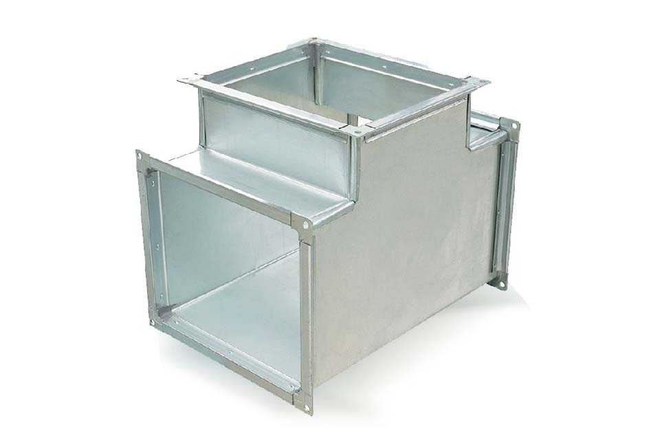 Тройник прямоугольный с прямоугольной врезкой 500х500/500х500/500х500