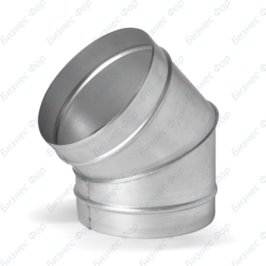 Отвод 45 градусов  для круглых воздуховодов из оцинкованной стали 100 мм