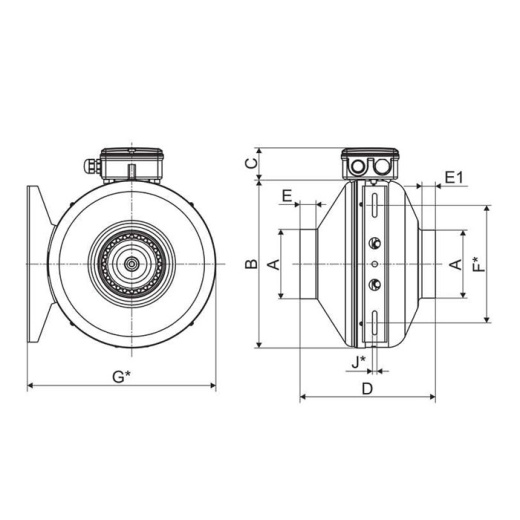 Вентилятор канальный круглый серии VC 160