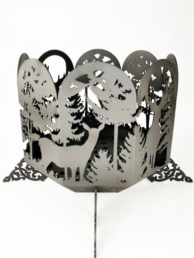 Костровая чаша для дачи "Тайга" из стали 3 мм,