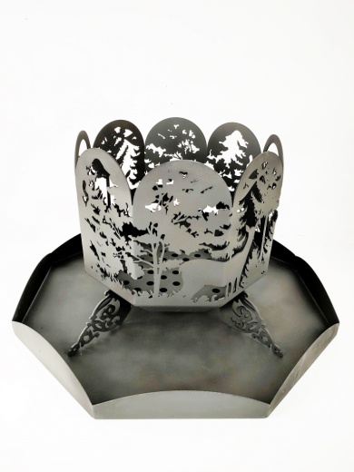 Костровая чаша для дачи "Тайга" из стали 3 мм,